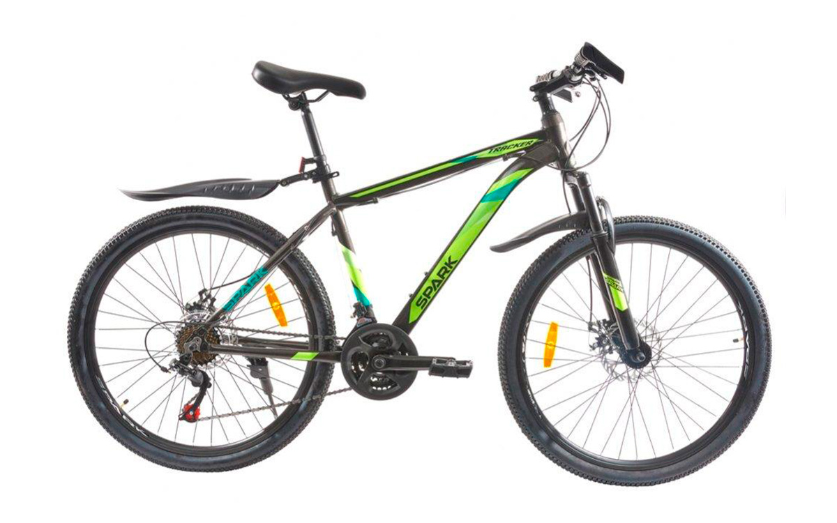 Фотография Велосипед SPARK TRACKER 26" 2021, размер М, Серо-зеленый